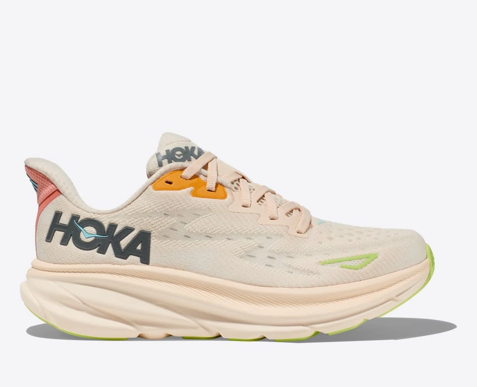 Hoka One One Women's Clifton 9 Sneaker Vanilla / Astral Neutral Tones Flexible Soles