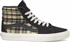 Vans Sk8-Hi (Plaid Mix) Black/Twill Old School Couple Pair