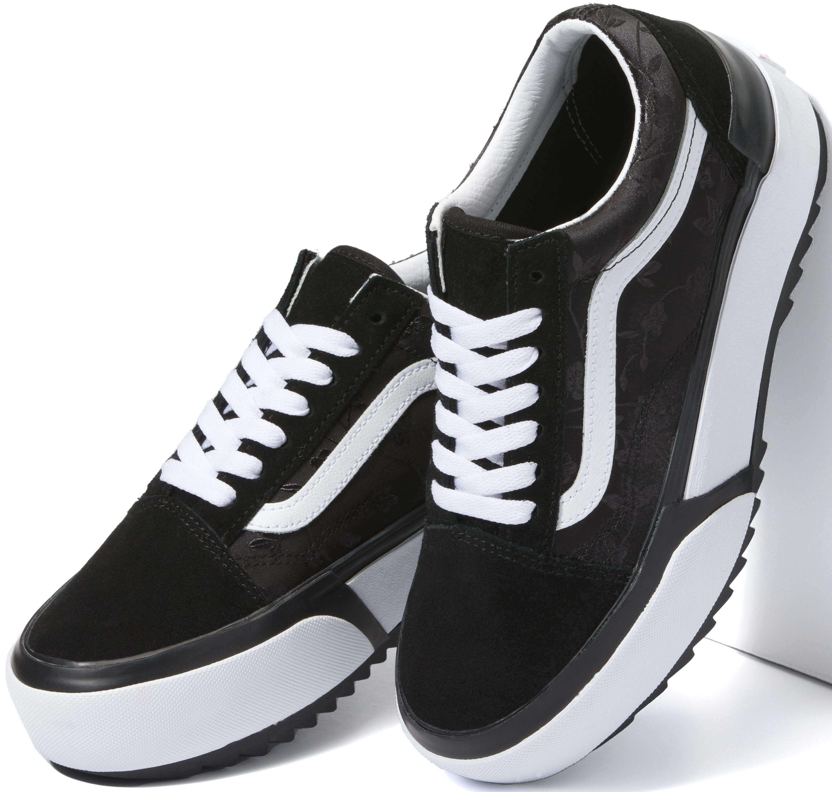 Vans Old Skool Stacked Satin/Floral Black Ergonomic Design Dive Gear