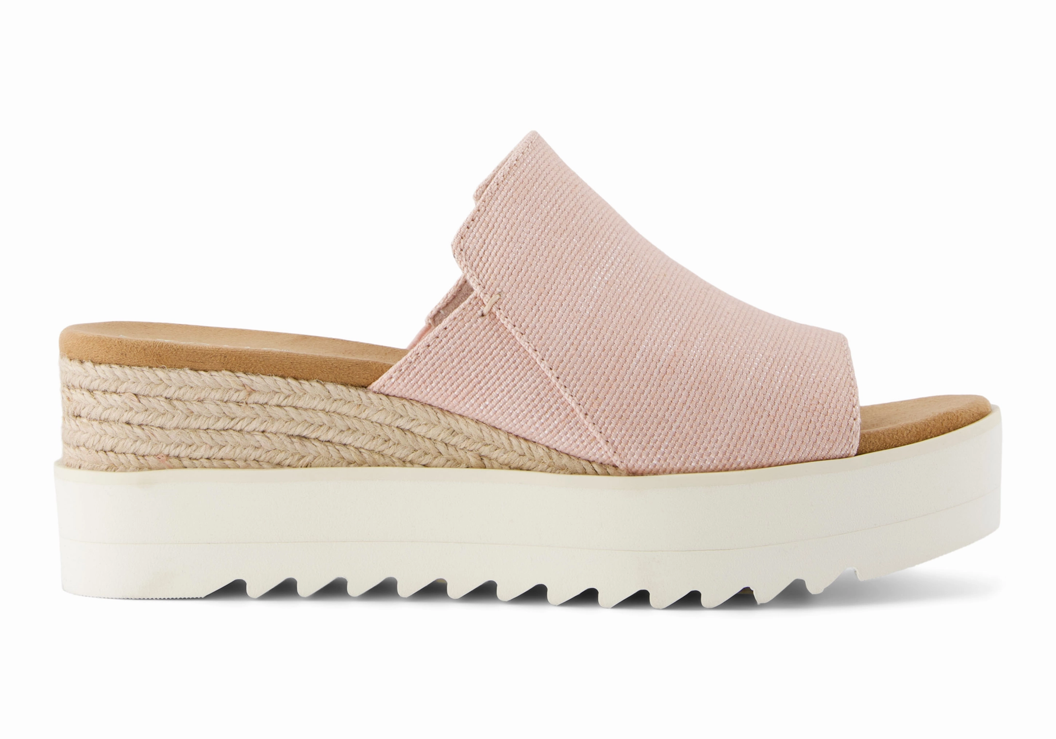 Diana Mule Sandal - Ballet Pink Canvas Daily Casual Comfortable Walk