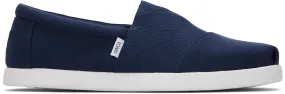 City Pace Ankle wrap Alpargata FWD - Navy Recycled Cotton Canvas