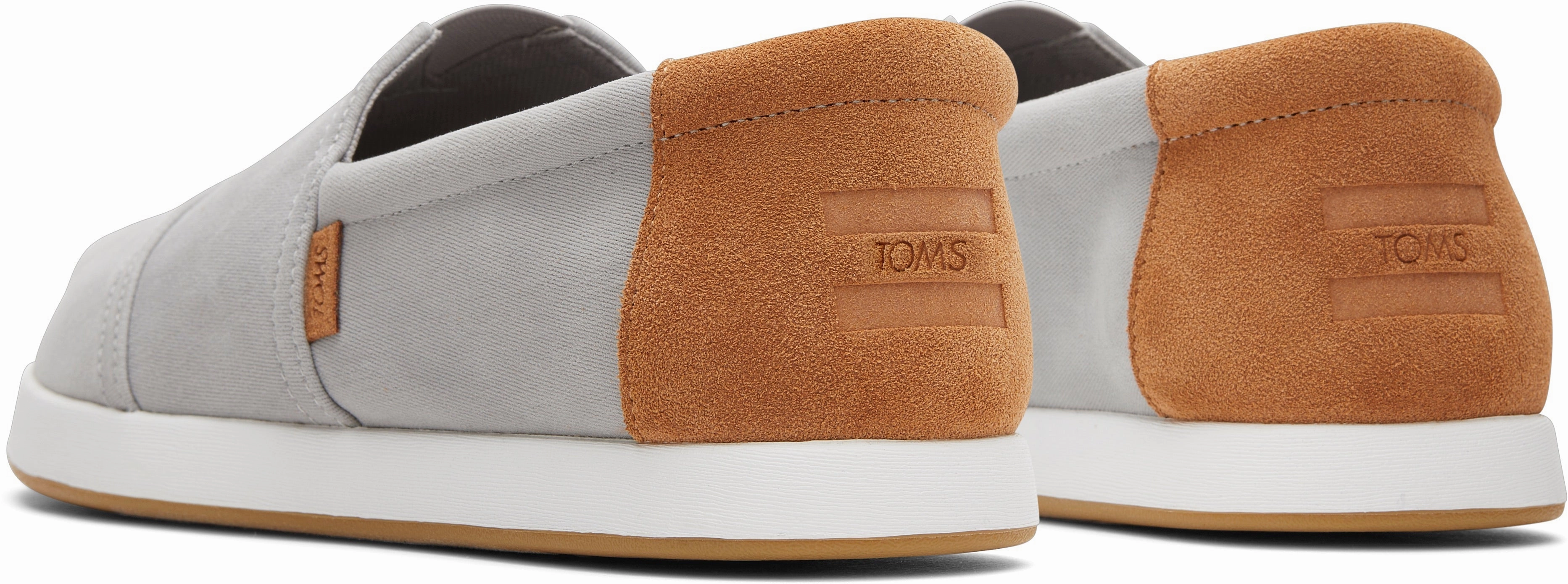 Alpargata FWD  - Drizzle Grey Brushed Twill/Tan Suede Slip On Style