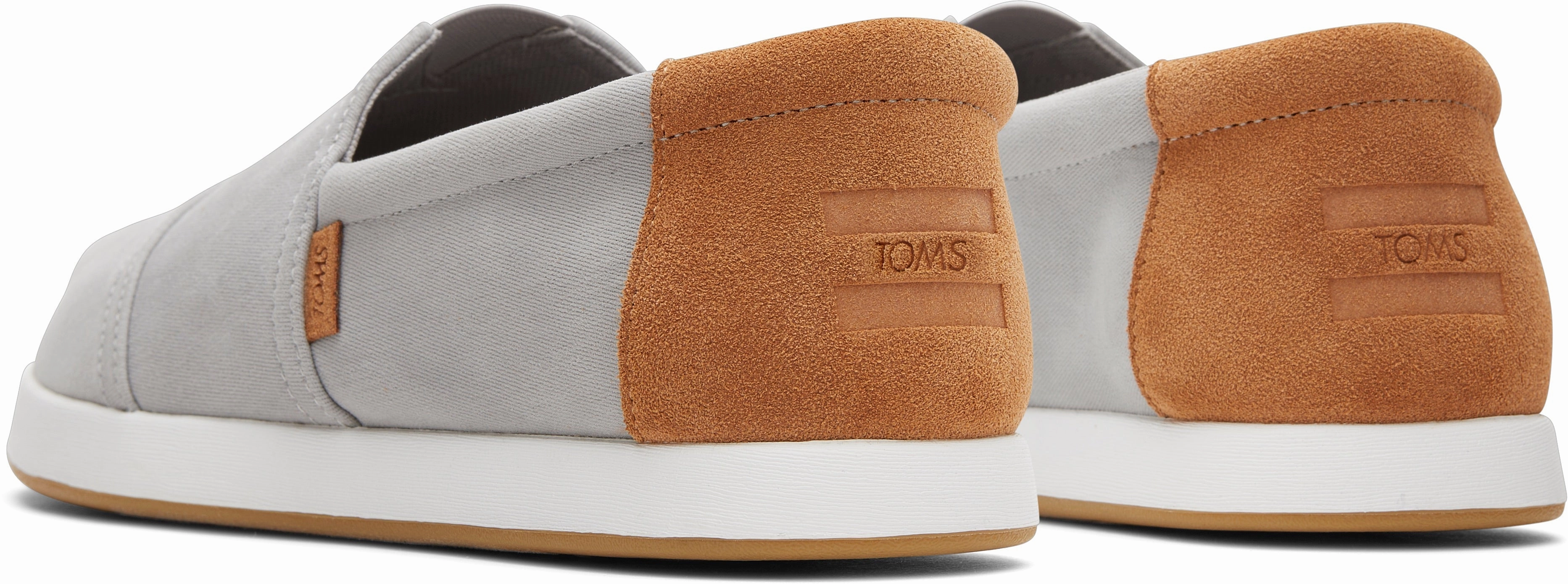 Alpargata FWD  - Drizzle Grey Brushed Twill/Tan Suede Slip On Style