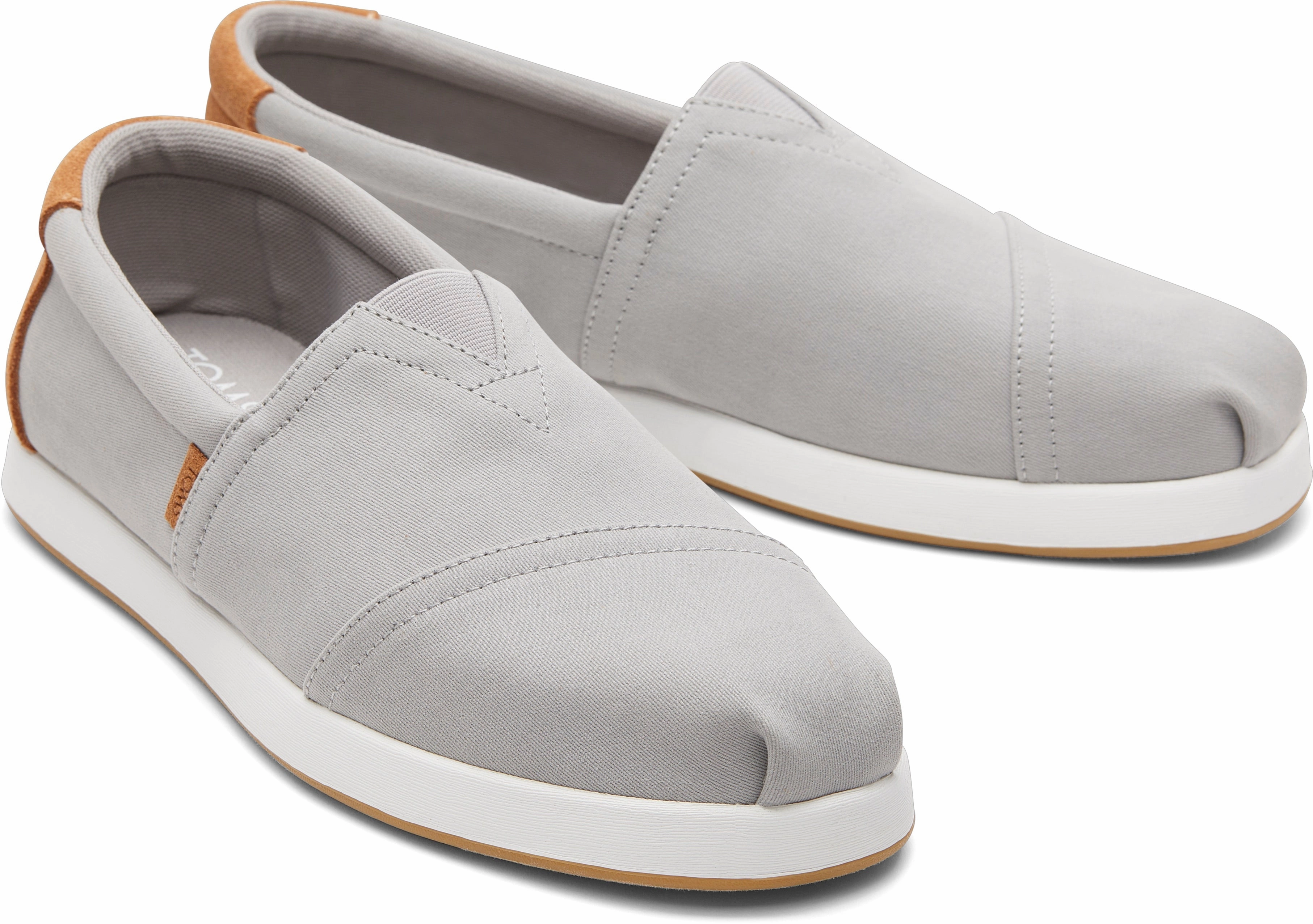 Alpargata FWD  - Drizzle Grey Brushed Twill/Tan Suede Light Slip On Quick Travel Slip