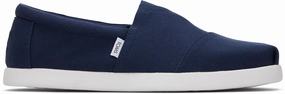City Pace Ankle wrap Alpargata FWD - Navy Recycled Cotton Canvas