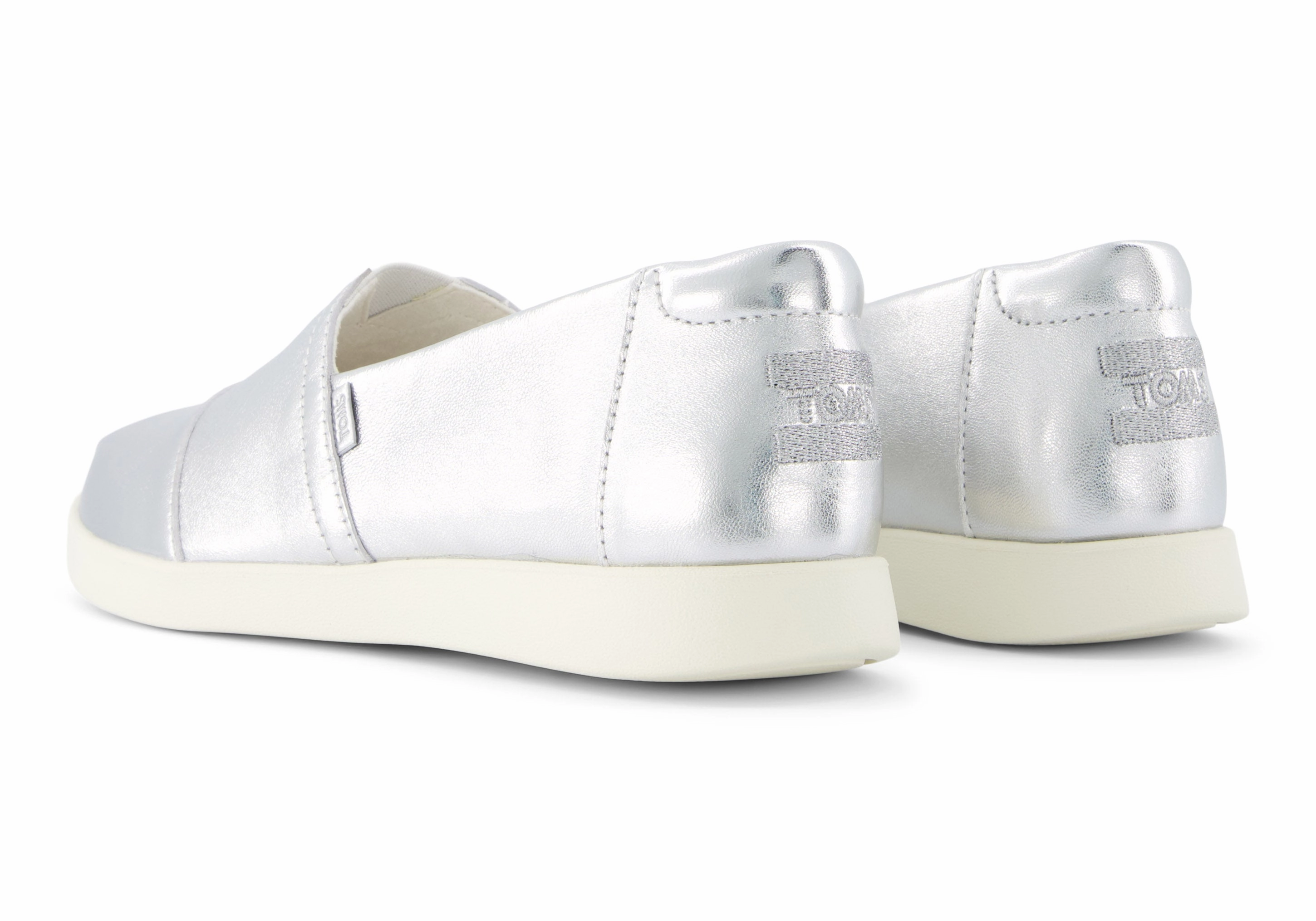 Footwear Ease Easy Fit Shoes Alpargata Plus - Silver Metallic Leather