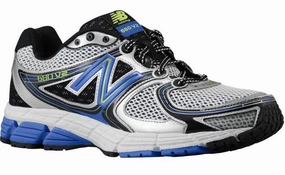 Comfortable Knit New Balance Men's 680v2 Silver Blue