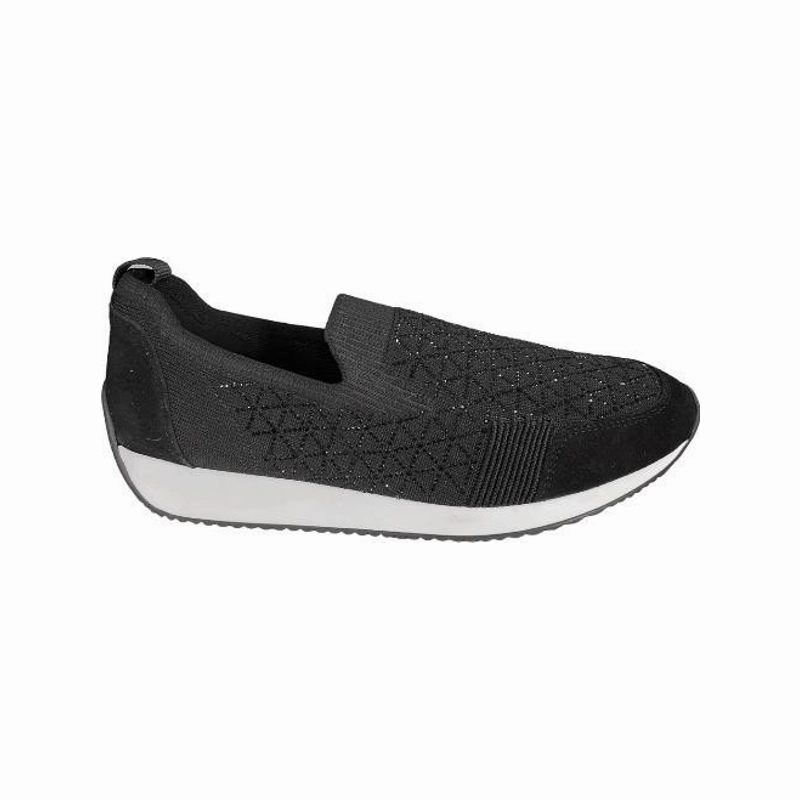 Breath Option Ara Women's Lissabon Slip-on Shoe Black/ White