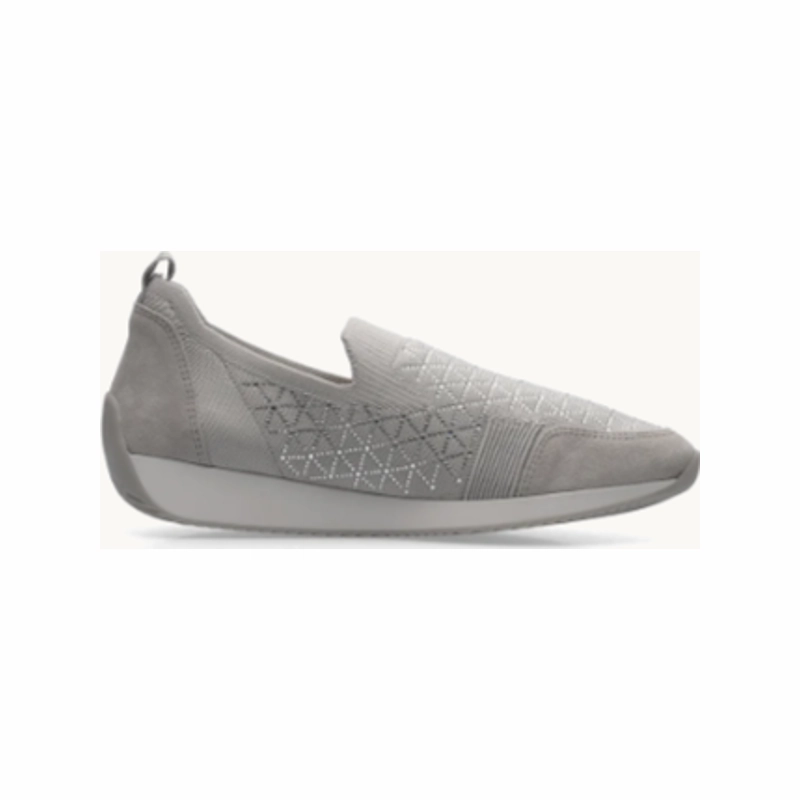 Ara Women's Lissabon Slip-on Shoe Grey Ultimate Stability