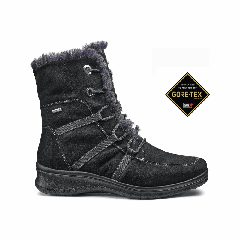 Ara Women's Montreal GORE-TEX? Lace-Up Zip Boot Black Custom Fit