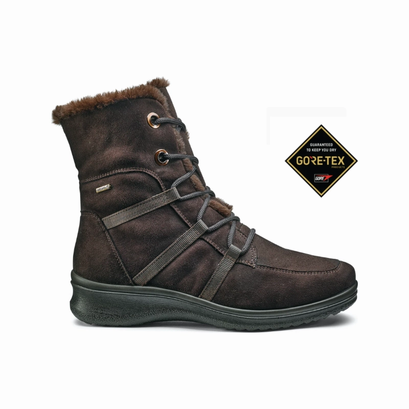Ara Women's Montreal GORE-TEX? Lace-Up Zip Boot Brown Graduate Active Comfort