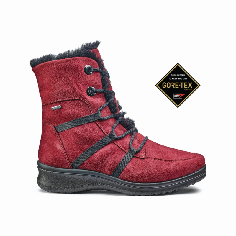 Ara Women's Montreal GORE-TEX? Lace-Up Zip Boot Red Classic Color