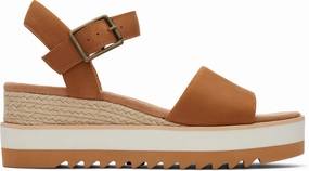 Diana Wedge Sandal - Tan Leather Bold Neon Team Match