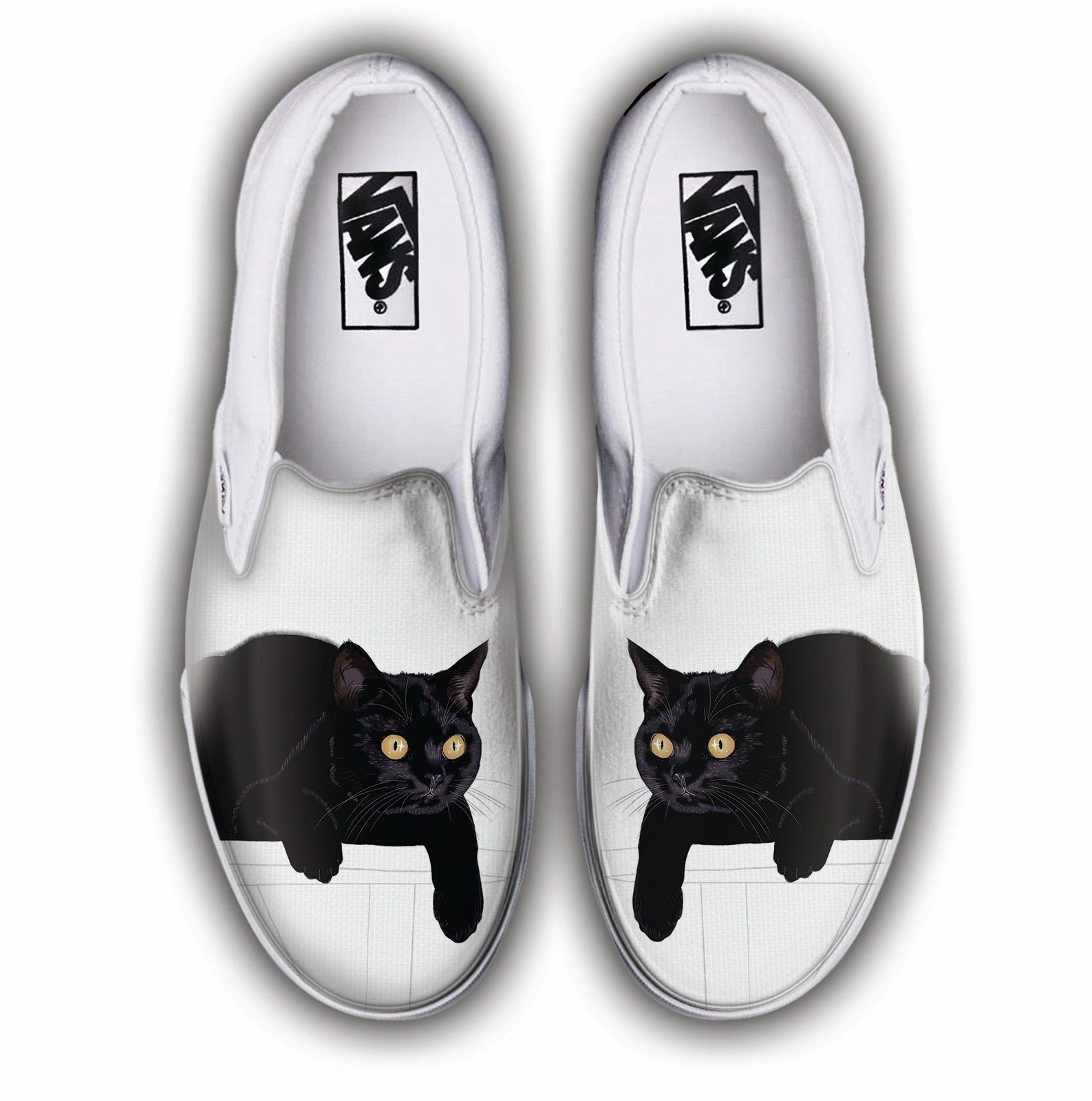 Soft Cushioning High Top Baggins Original Slip-On Black Shorthair Cat