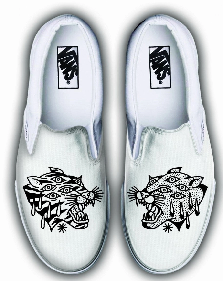 Ventilation holes Baggins Original Classic Slip-On Ali Bruce Tiger White