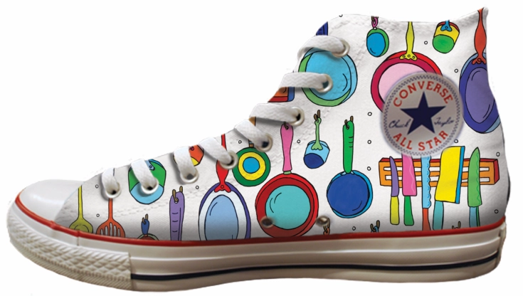 Baggins Original Heather Travis Hi Top Pegboard Kitchen Clean Step