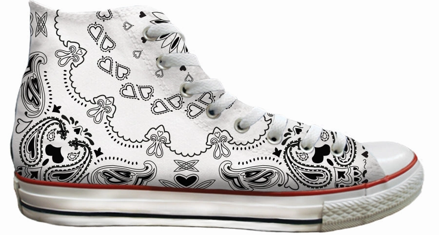 Baggins Original Hi Top Bandana White Rain Safe