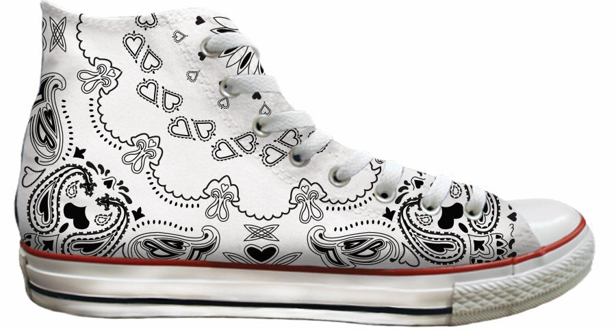 Baggins Original Hi Top Bandana White Rain Safe