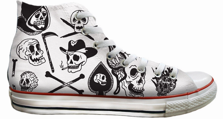Light Run Baggins Original Hi Top Chris Savage Skull
