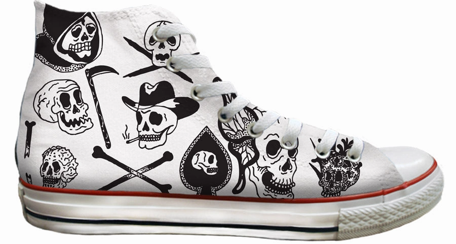 Baggins Original Hi Top Chris Savage Skull Earth Tone shape fit