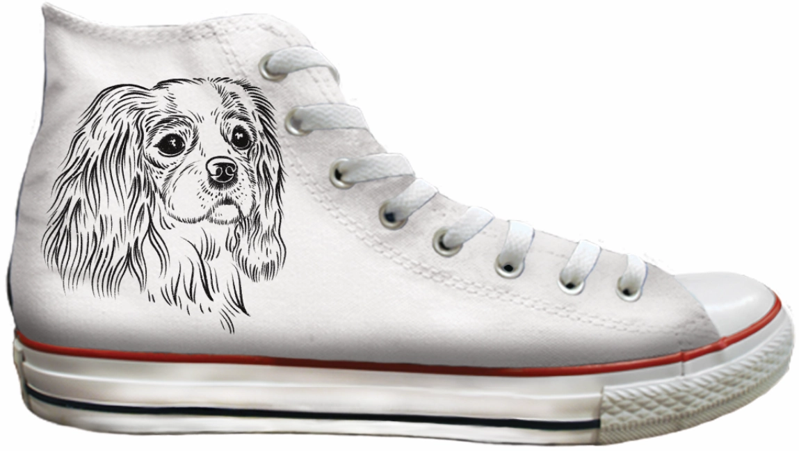 Baggins Original Hi top King Charles Cavalier Versatile Black Edge