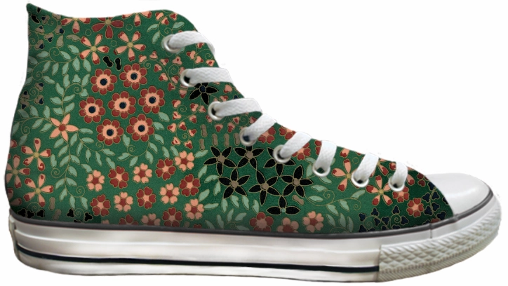 Baggins Original Hi Top Tiny Floral Comfort Platform