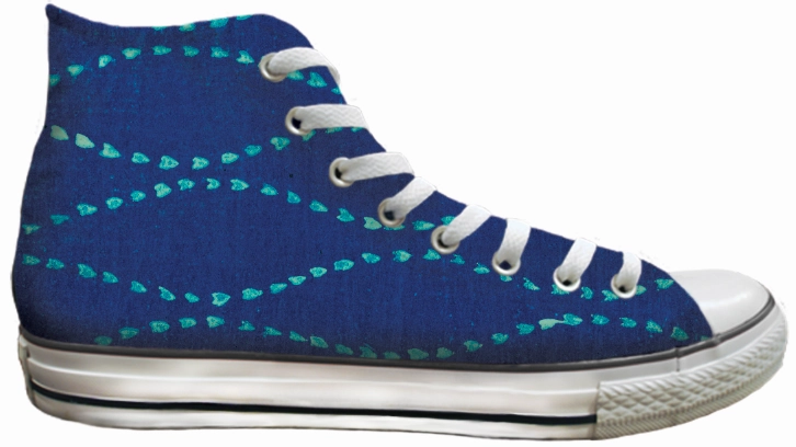 Baggins Original Hi Top Trailing Hearts Padded Slim Form