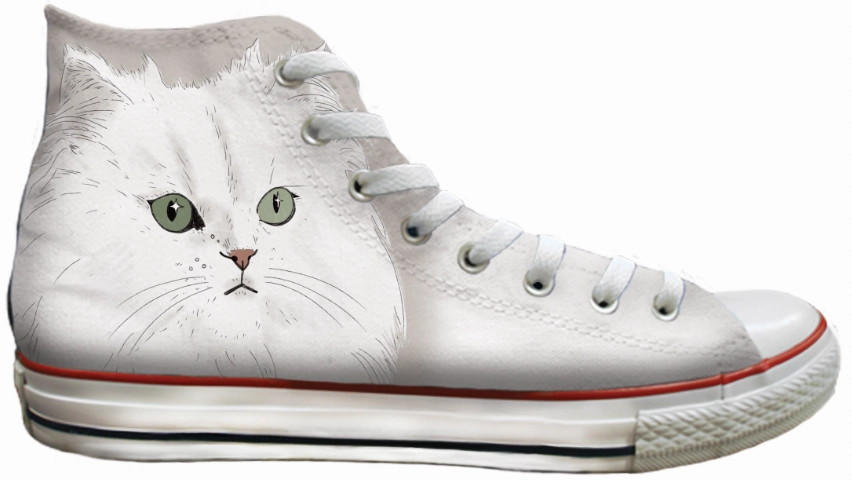 Craftsmanship Comfortable Baggins Original Hi Top White Persian Cat