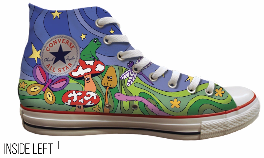 Baggins Original Hi Tops Daydream Doodles Firm Edge Firm Lock