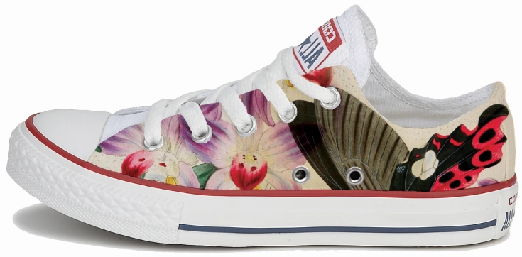 Baggins Original Low Top Botanical Orchids Fashion Glow Icon Walk