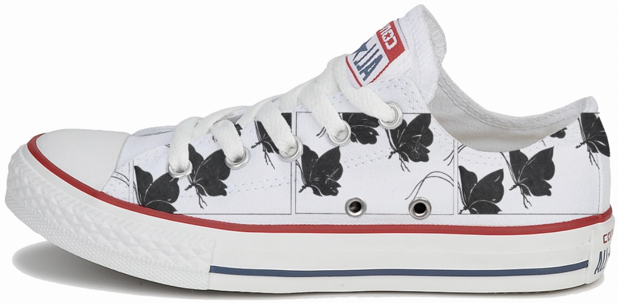 Baggins Original Low Top Japanese Butterfly School Day Sky View