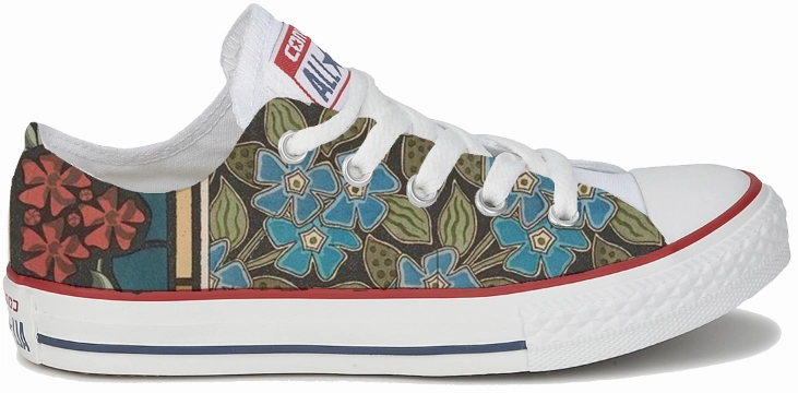 Virtual Step Baggins Original Low Tops Art Nouveau Mixed Collage