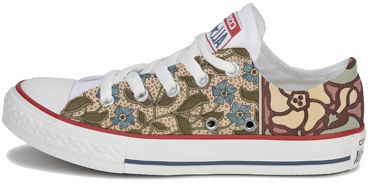 Baggins Original Low Tops Art Nouveau Mixed Collage Rock Guard All Comfort