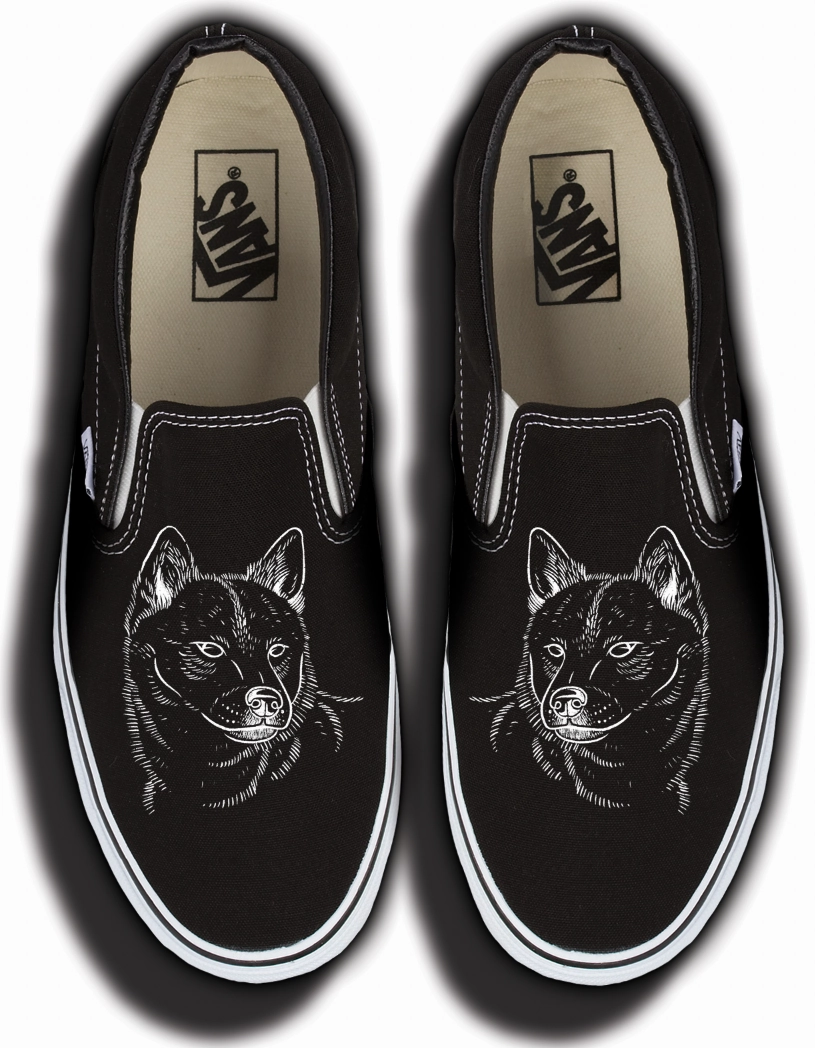 Baggins Original Slip on Shiba Inu Moon Walk Kind Glow
