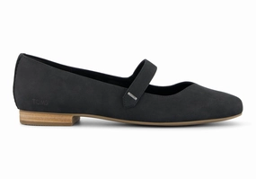 Love Walk Bianca Flat - Black Leather