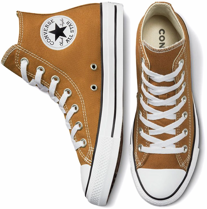 Everywhere Fit Pure Black Converse Chuck Taylor All Star Hi Top Amber Brew/White/Black