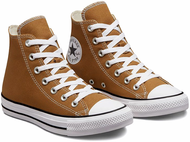 Converse Chuck Taylor All Star Hi Top Amber Brew/White/Black Comfort Walk Busy Path