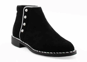 Comfortable Movement Comfort Tongue Beautifeel Women's Marlowe Black Seude with White Combi