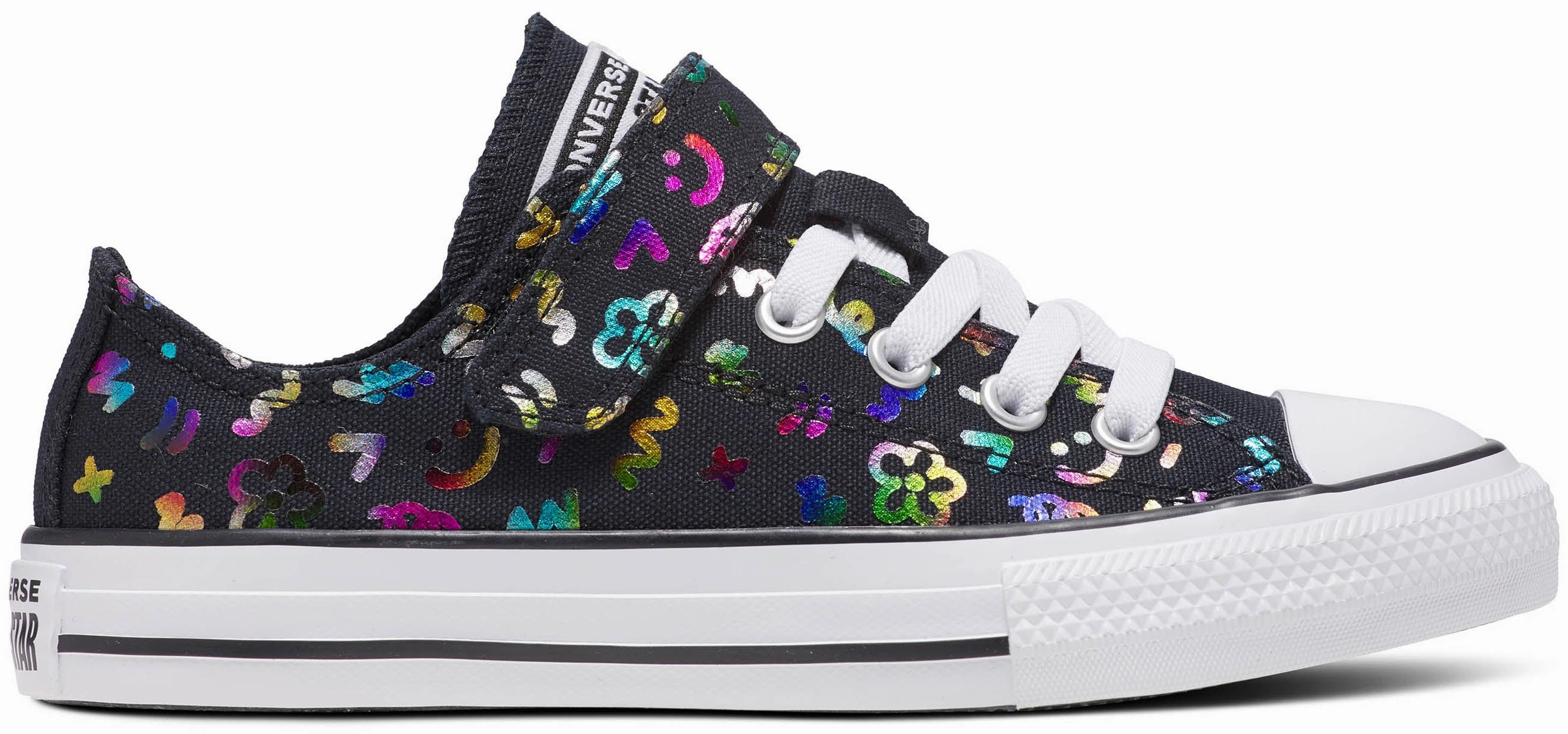 Converse Kids Chuck Taylor All Star 1V Low Top Doodles Black/White/Black Synthetic kids' shoes Low - top kids' shoes