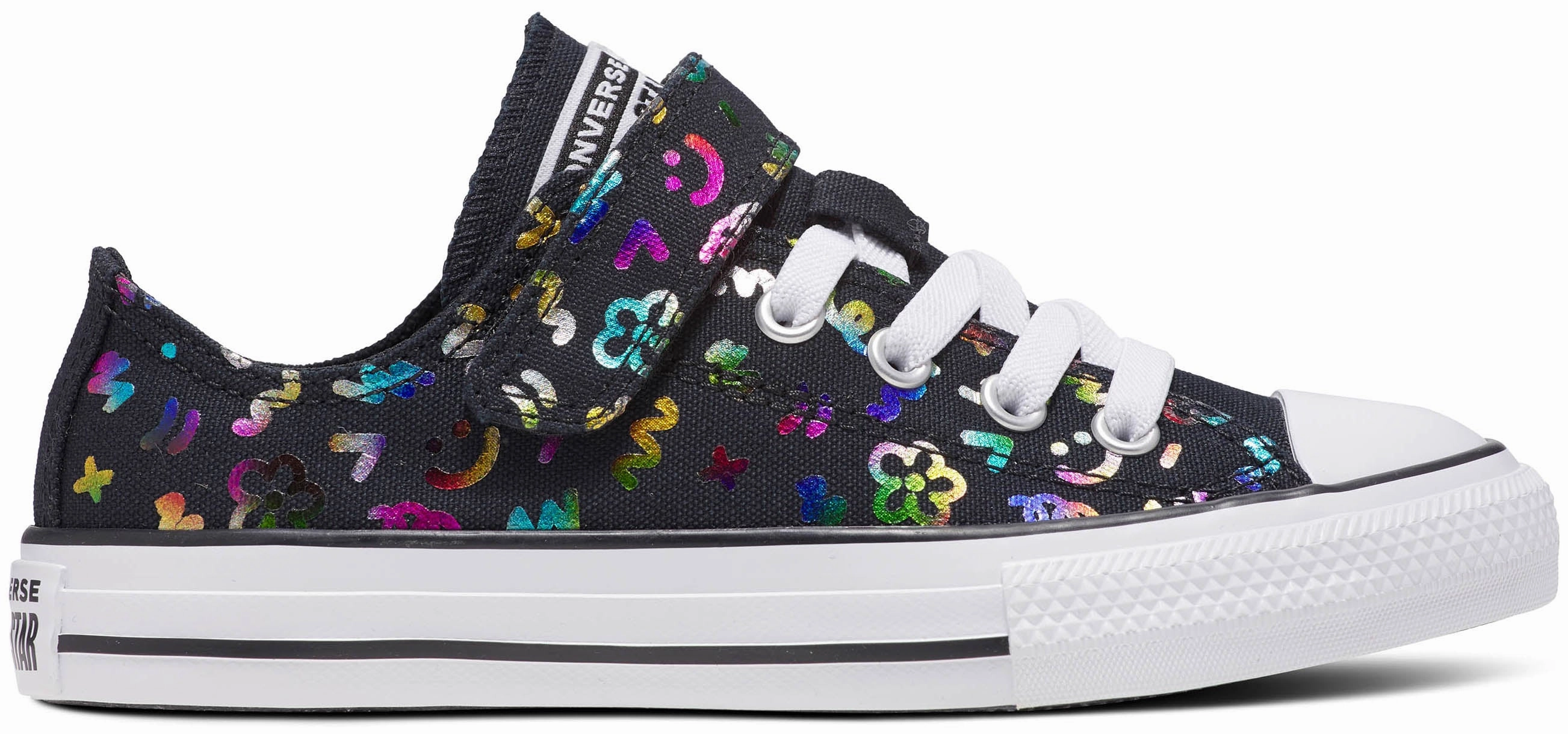 Converse Kids Chuck Taylor All Star 1V Low Top Doodles Black/White/Black Synthetic kids' shoes Low - top kids' shoes