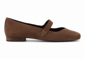 Classic Look Light Step Footwear Bianca Flat - Oak Brown Suede