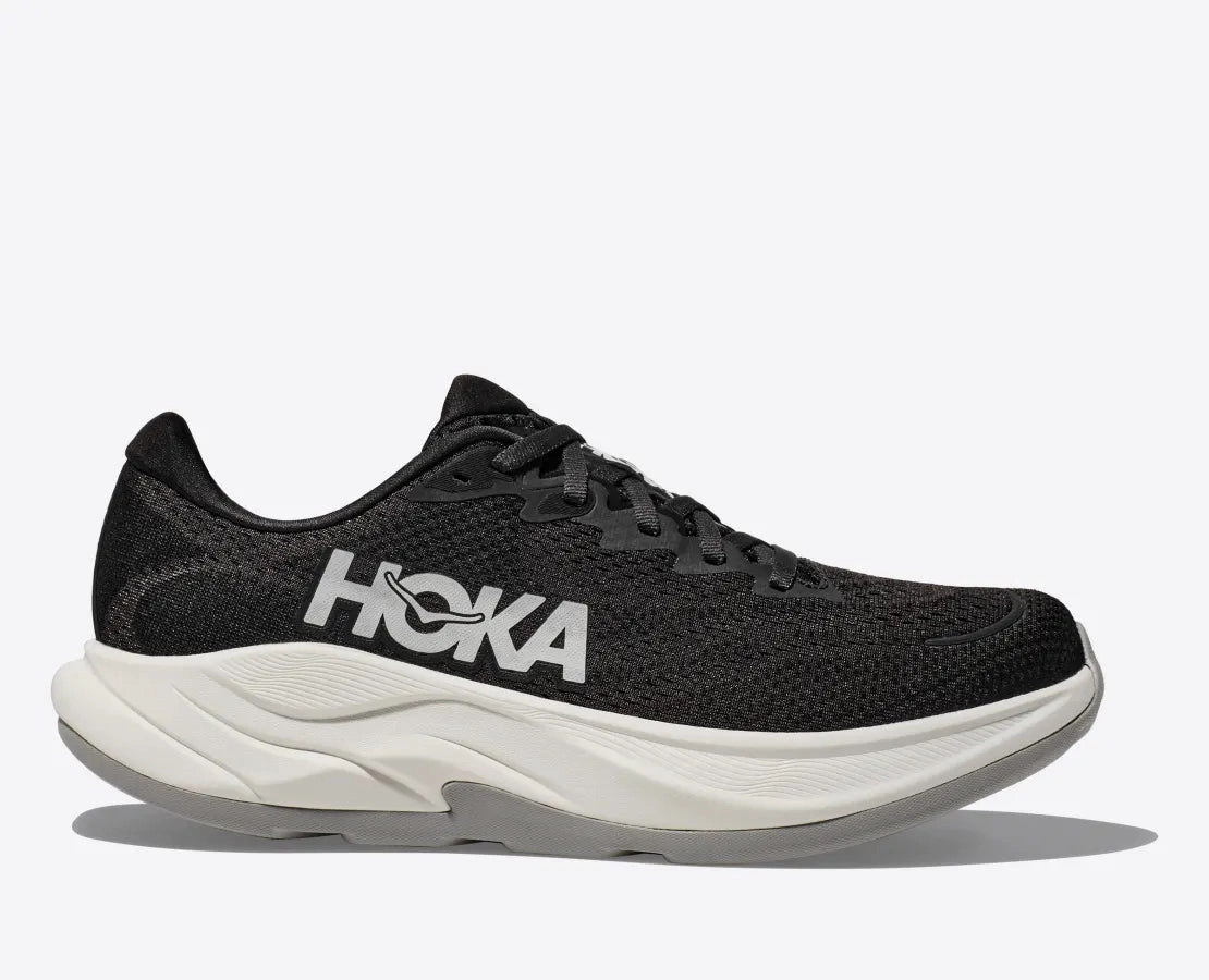 Hoka One One Women's Rincon 4 Black/ White Slip   On Heel cradle