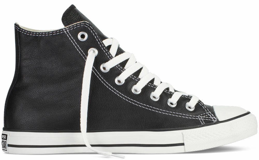 Converse Chuck Taylor All Star Hi Top Leather Black Smooth ride Long Walk