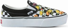 Vans Classic Slip-On Platform Poppy Checkerboard Black/Multi School Day