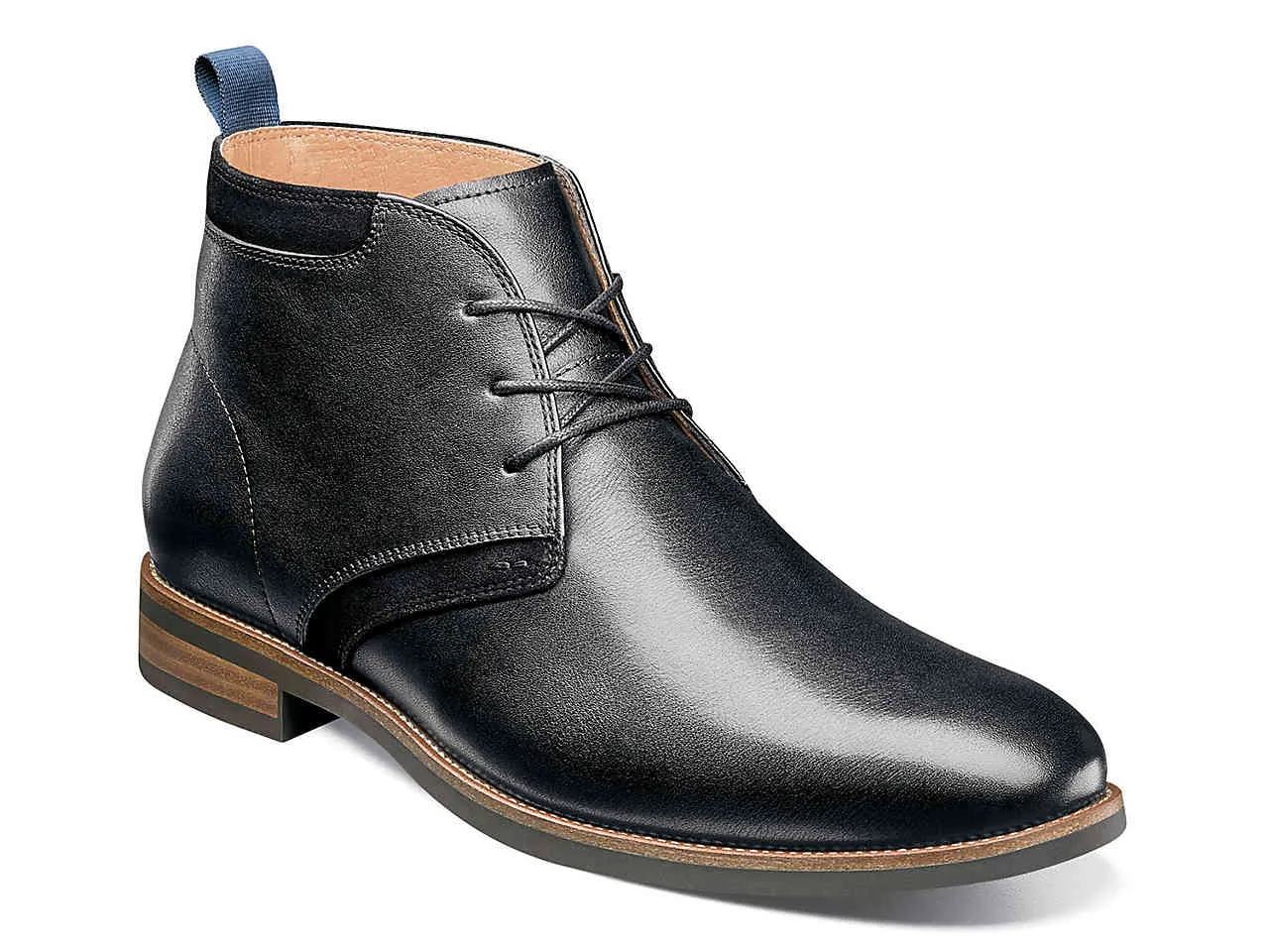 Everyday Protection Suede Material Florsheim Uptown Plain Toe Chukka Boot Black