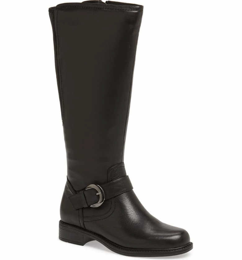 Anti   Blister Lightweight Design David Tate Women's Branson Extra Wide Shaft Boot Black Leather