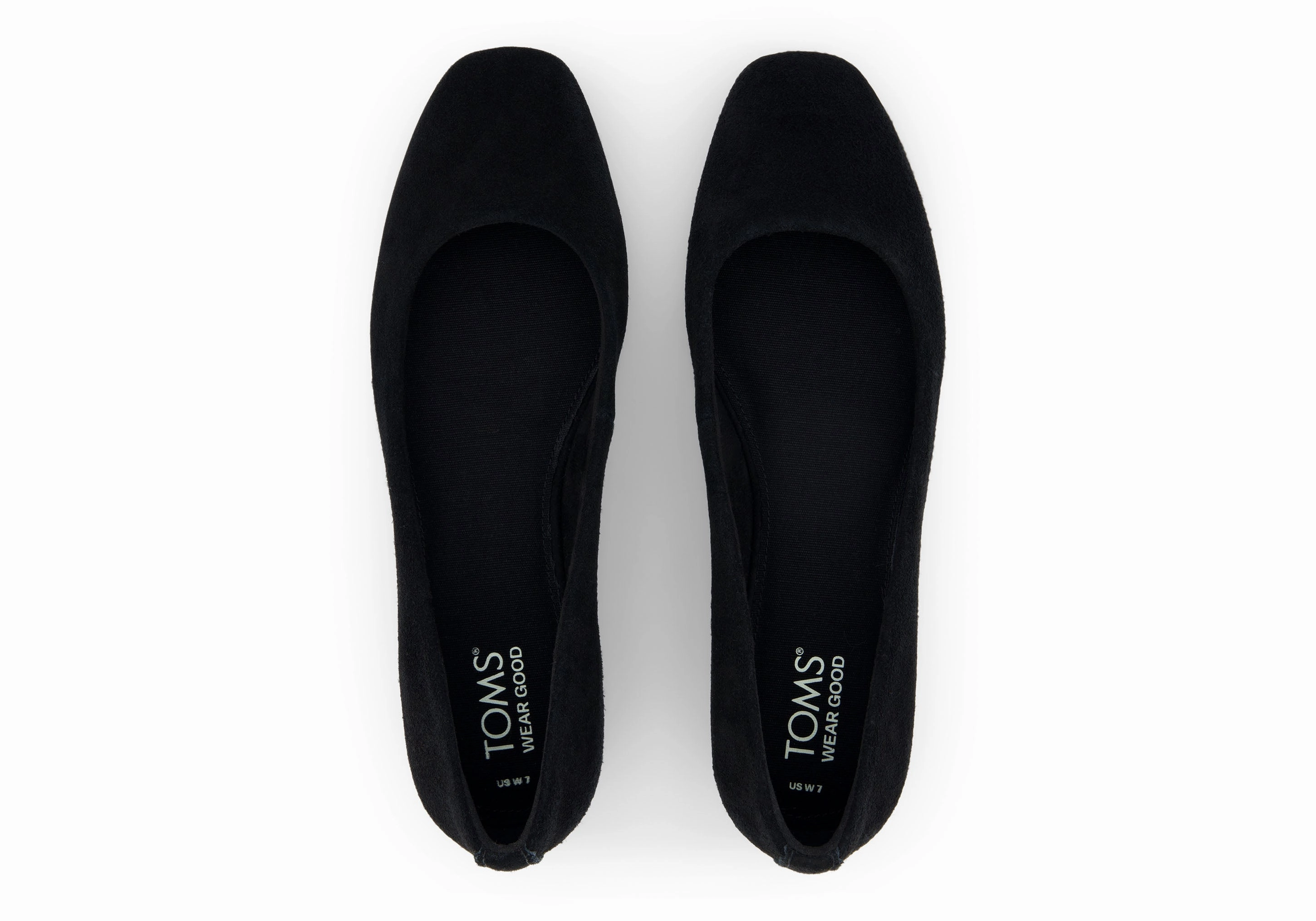 Midsole Shockproof Slip On Briella Ballet Flat - Black Suede