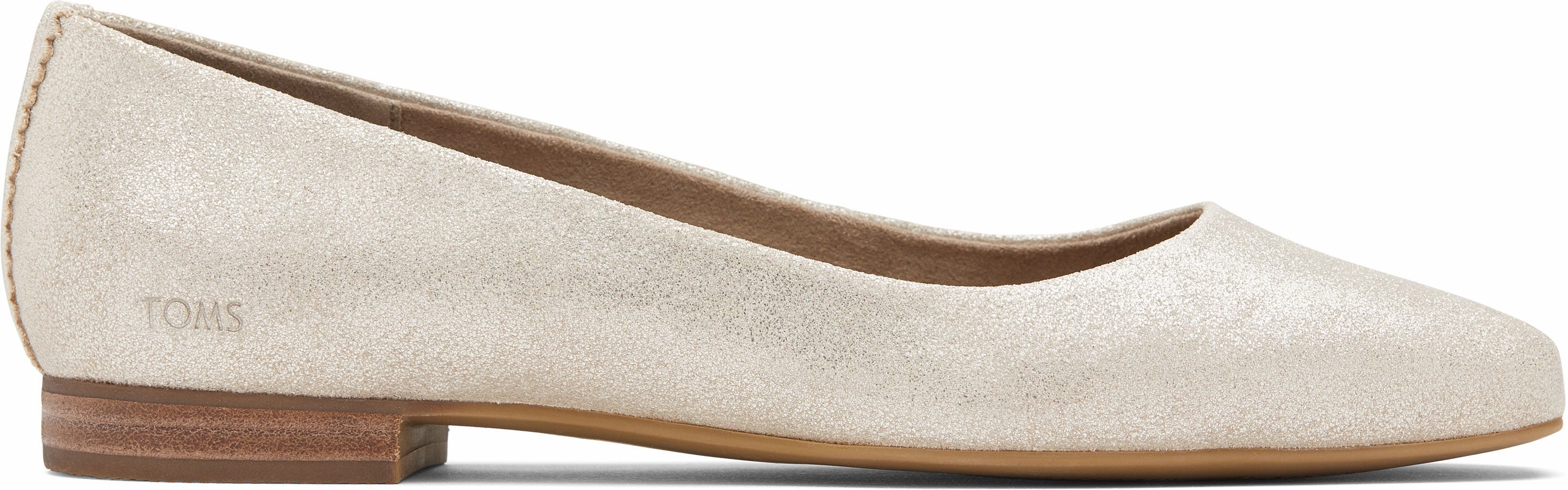 Comfy Foot Step Comfort Wear Briella Ballet Flat - Champagne Metallic Suede