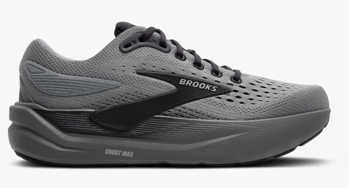 Brooks Men's Ghost Max 3 Sneaker Primer Grey/Ebony Lightweight Comfort Unbeatable performance