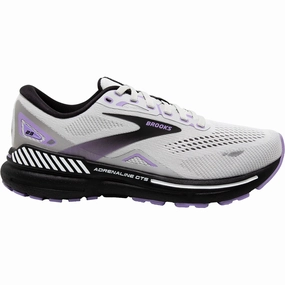 Responsive Feel Brooks Women's Adrenaline GTS 23 Grey/Black/Purple Mesh